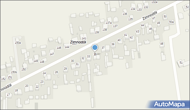 Zimnodół, Zimnodół, 35, mapa Zimnodół