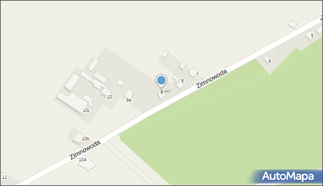 Zimnowoda, Zimnowoda, 9, mapa Zimnowoda