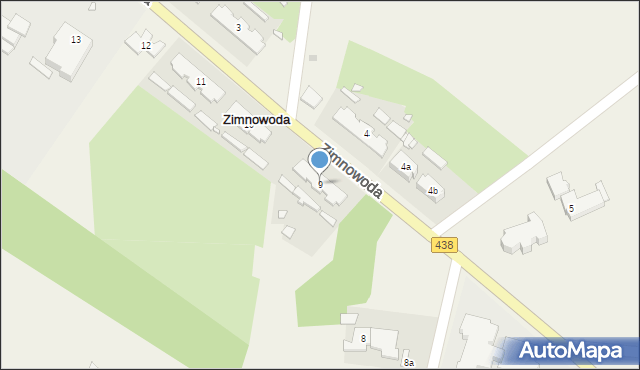 Zimnowoda, Zimnowoda, 9, mapa Zimnowoda