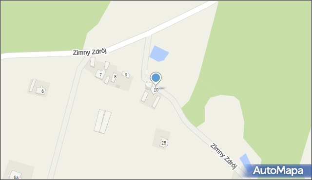 Zimny Zdrój, Zimny Zdrój, 10, mapa Zimny Zdrój