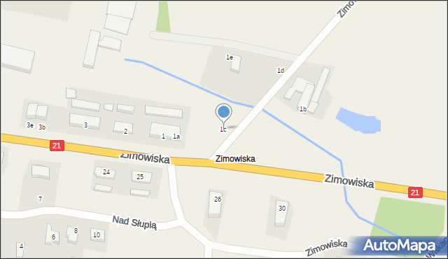 Zimowiska, Zimowiska, 1c, mapa Zimowiska