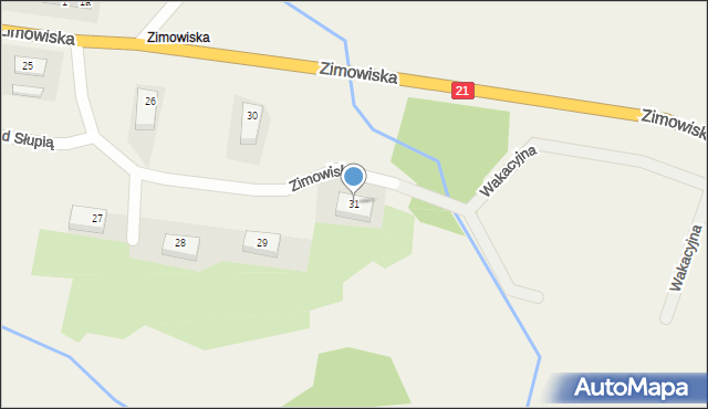 Zimowiska, Zimowiska, 31, mapa Zimowiska