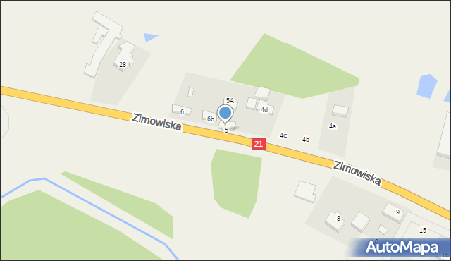 Zimowiska, Zimowiska, 5, mapa Zimowiska