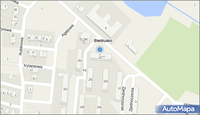 Biedrusko, Zjednoczenia, 14, mapa Biedrusko