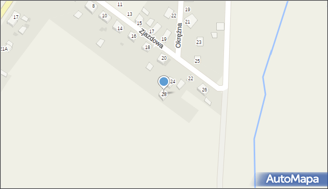 Bożejewiczki, Zjazdowa, 28, mapa Bożejewiczki