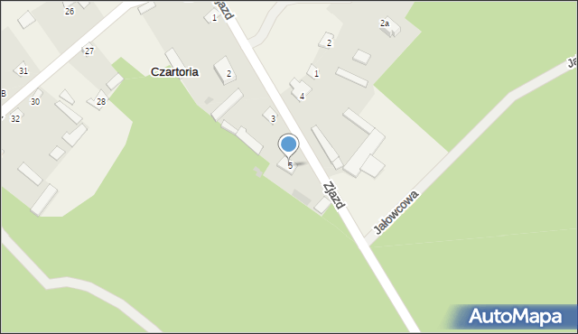 Czartoria, Zjazd, 5, mapa Czartoria