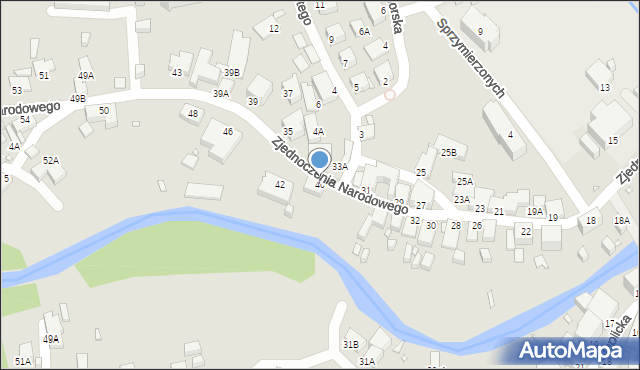 Jelenia Góra, Zjednoczenia Narodowego, 40, mapa Jelenia Góra