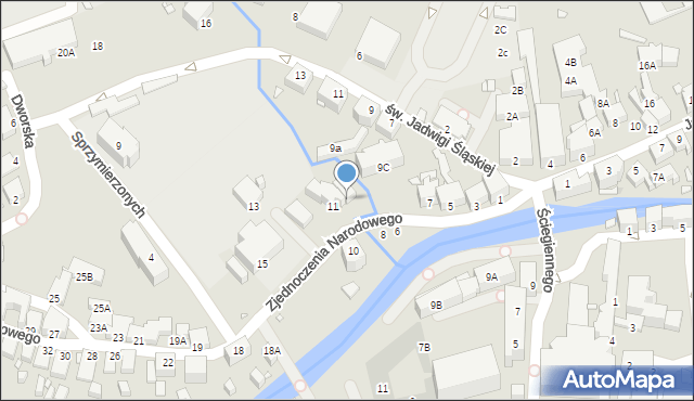 Jelenia Góra, Zjednoczenia Narodowego, 9B, mapa Jelenia Góra