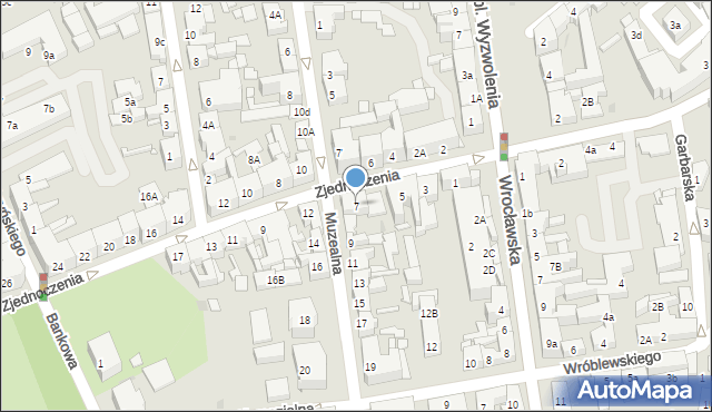 Nowa Sól, Zjednoczenia, 7, mapa Nowa Sól