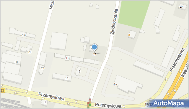 Pawłowice, Zjednoczenia, 15, mapa Pawłowice