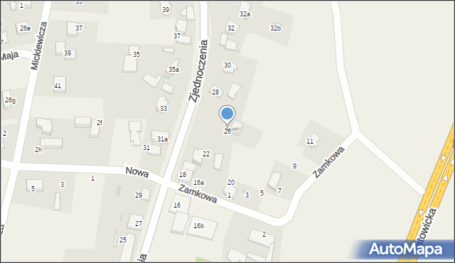 Pawłowice, Zjednoczenia, 26, mapa Pawłowice