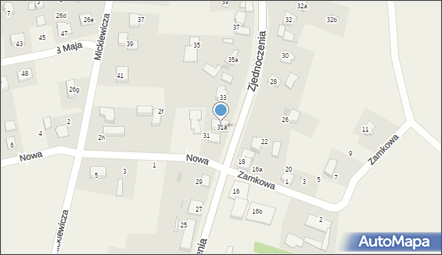 Pawłowice, Zjednoczenia, 31a, mapa Pawłowice