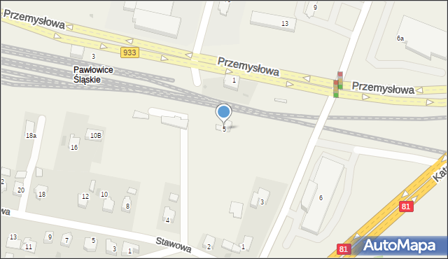 Pawłowice, Zjednoczenia, 5, mapa Pawłowice