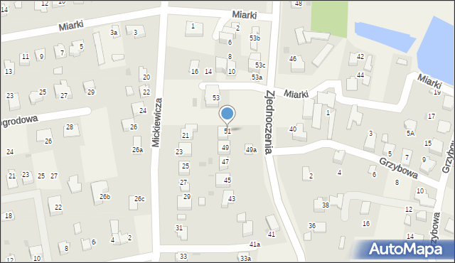 Pawłowice, Zjednoczenia, 51, mapa Pawłowice