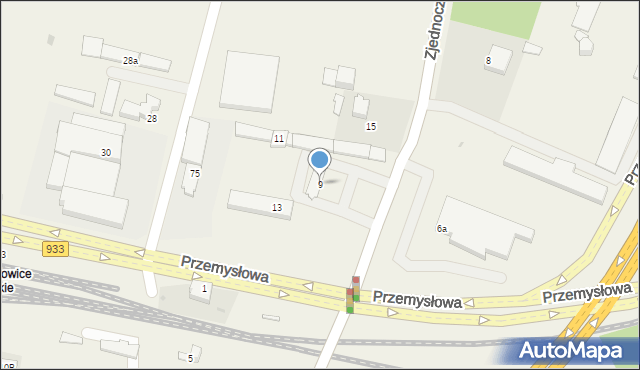 Pawłowice, Zjednoczenia, 9, mapa Pawłowice