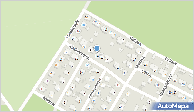 Sława, Zjednoczenia, 14, mapa Sława