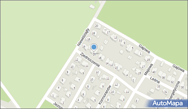 Sława, Zjednoczenia, 20, mapa Sława