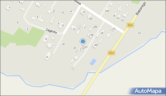 Tłuszcz, Zjazdowa, 17a, mapa Tłuszcz