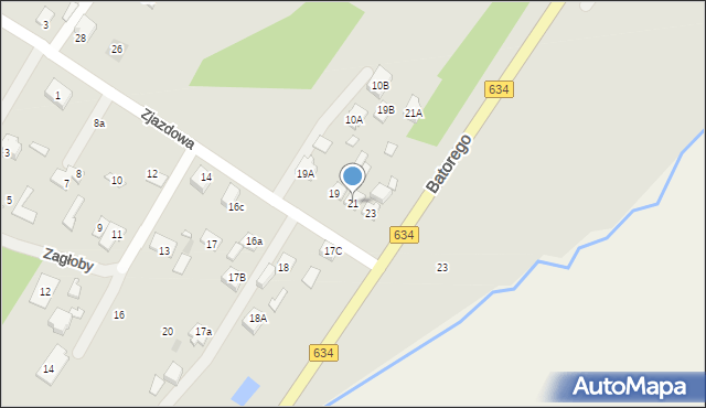 Tłuszcz, Zjazdowa, 21, mapa Tłuszcz