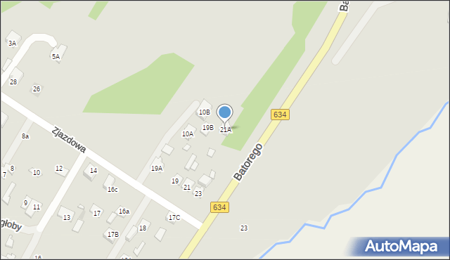 Tłuszcz, Zjazdowa, 21A, mapa Tłuszcz