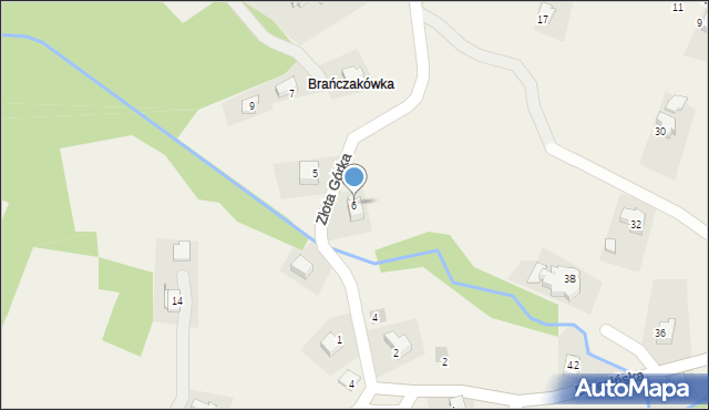 Brzezinka, Złota Górka, 6, mapa Brzezinka