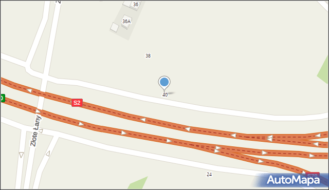 Dawidy, Złote Łany, 40, mapa Dawidy