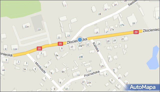 Drawsko Pomorskie, Złocieniecka, 10a, mapa Drawsko Pomorskie