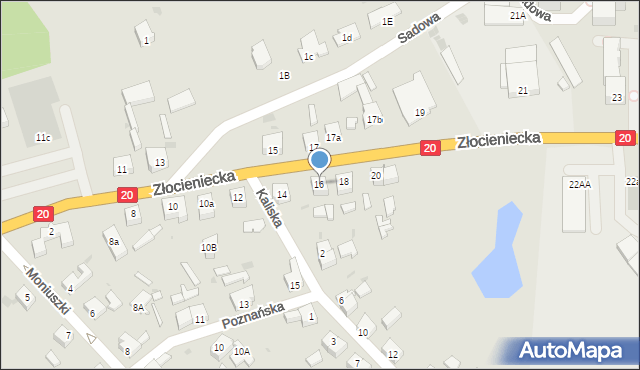 Drawsko Pomorskie, Złocieniecka, 16, mapa Drawsko Pomorskie