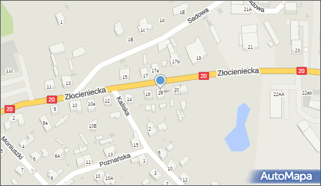 Drawsko Pomorskie, Złocieniecka, 18, mapa Drawsko Pomorskie