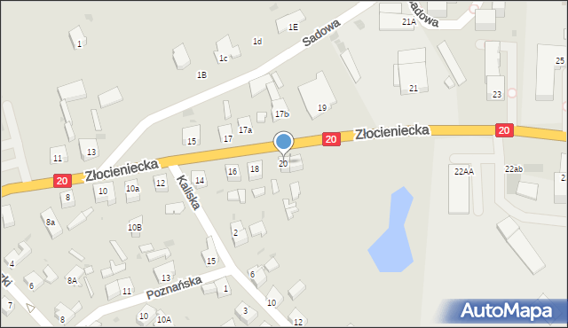 Drawsko Pomorskie, Złocieniecka, 20, mapa Drawsko Pomorskie