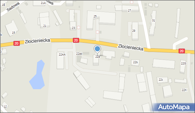 Drawsko Pomorskie, Złocieniecka, 22a, mapa Drawsko Pomorskie