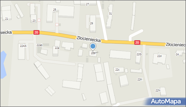 Drawsko Pomorskie, Złocieniecka, 22b, mapa Drawsko Pomorskie