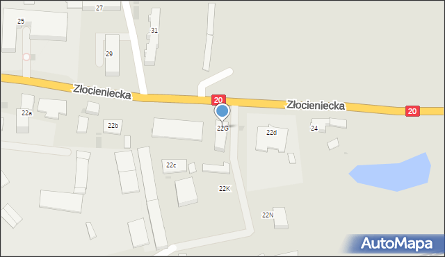 Drawsko Pomorskie, Złocieniecka, 22G, mapa Drawsko Pomorskie