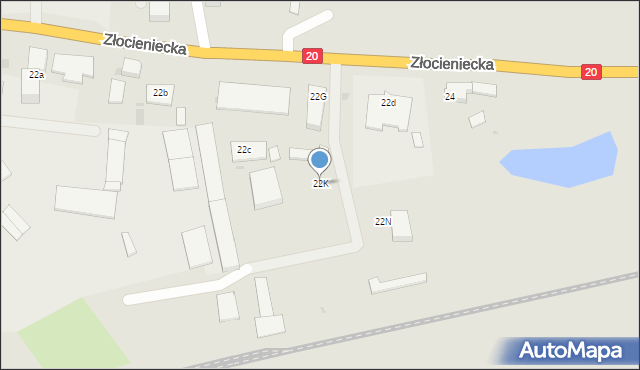 Drawsko Pomorskie, Złocieniecka, 22K, mapa Drawsko Pomorskie