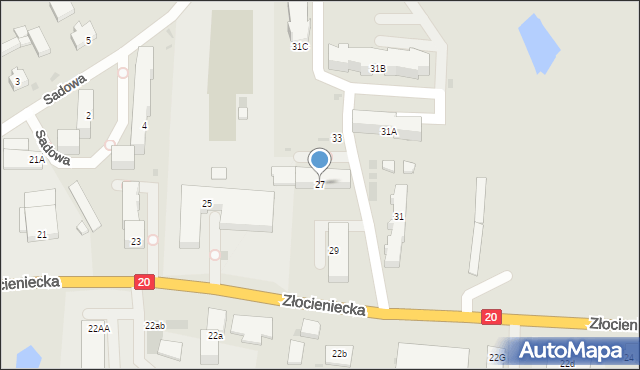 Drawsko Pomorskie, Złocieniecka, 27, mapa Drawsko Pomorskie