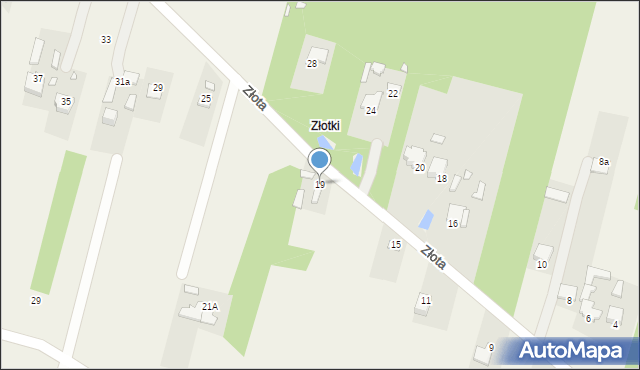 Dziurów, Złota, 19, mapa Dziurów