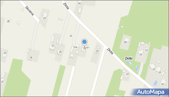 Dziurów, Złota, 29, mapa Dziurów