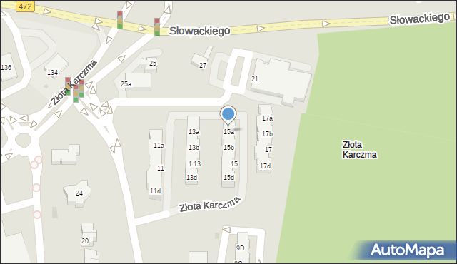 Gdańsk, Złota Karczma, 15a, mapa Gdańska