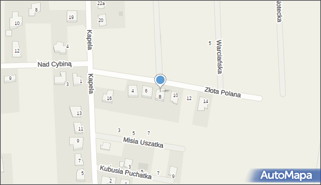 Gortatowo, Złota Polana, 8, mapa Gortatowo