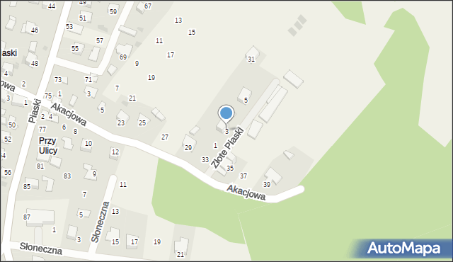 Kamień, Złote Piaski, 3, mapa Kamień