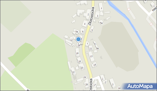 Kamieniec Ząbkowicki, Złotostocka, 14, mapa Kamieniec Ząbkowicki