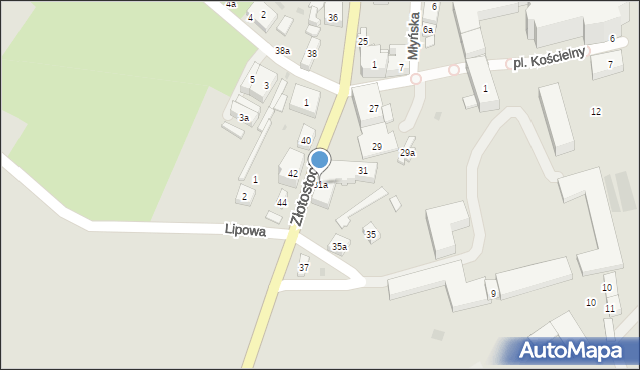 Kamieniec Ząbkowicki, Złotostocka, 31a, mapa Kamieniec Ząbkowicki
