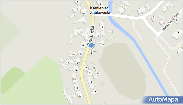 Kamieniec Ząbkowicki, Złotostocka, 5, mapa Kamieniec Ząbkowicki