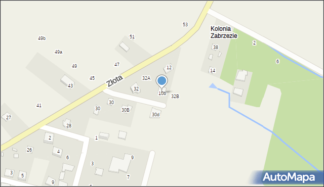 Kamionka, Złota, 10b, mapa Kamionka