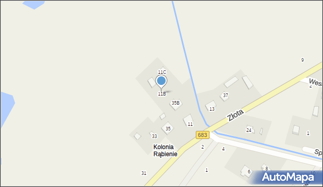 Kamionka, Złota, 11B, mapa Kamionka