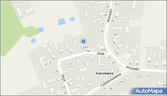 Karczewice, Złota, 2, mapa Karczewice