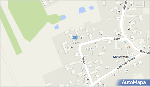 Karczewice, Złota, 8, mapa Karczewice