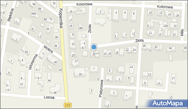 Karwia, Złota, 10, mapa Karwia