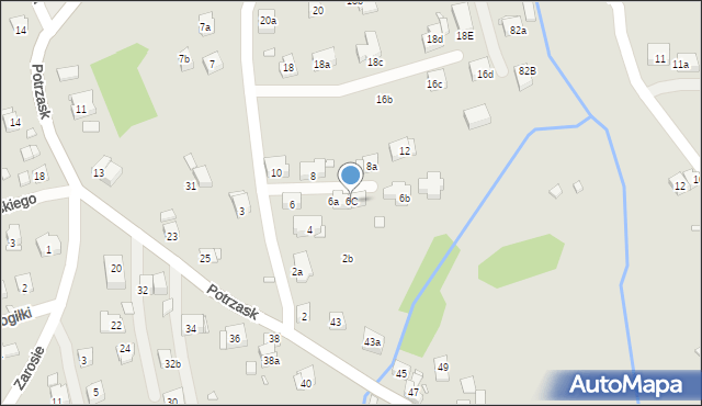 Kraków, Złocieniowa, 6C, mapa Krakowa