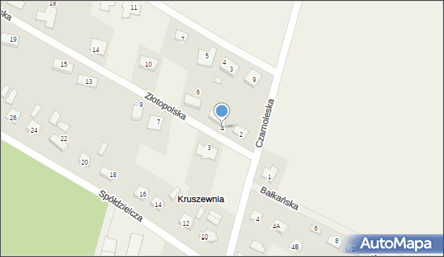 Kruszewnia, Złotopolska, 4, mapa Kruszewnia